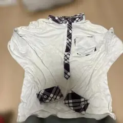 タイムセール！Bertoni 長袖カジュアルシャツ ホワイト/パープルチェック