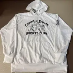 【新品未使用】キャプテンサンタ 長袖 パーカー 白 ホワイト スポーツクラブ