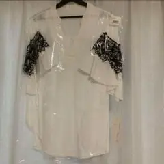 VINGTROIS 白シャツ レースブラウス