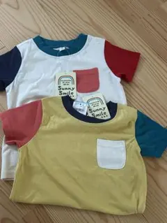 Sunny Smile ポケット付きTシャツ 2枚セット