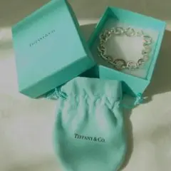 【希少】TIFFANY ティファニー ラウンドリング コンビブレスレット 750
