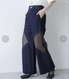 HARE シアードッキングデニムパンツ ネイビー