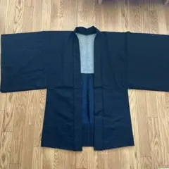 昭和レトロ　紺黒色の羽織ハンドメイド