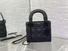 DIOR ブラック キルティング ショルダーバッグ
