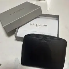 J&M DAVIDSON ブラック　ジップコインケース