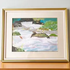 美品 畦地梅太郎「涸沢の小屋」木版画 1967年作 直筆サイン入り 山の版画家 美品 畦地梅太郎「涸沢の小屋」木版画 1967年作 直筆サイン入り