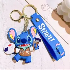 ディズニー　スティッチストラップキーホルダー