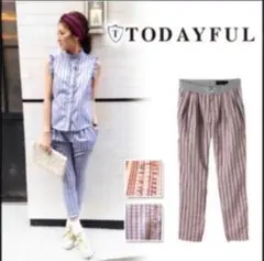 【美品】TODAYFUL チェックテーパードパンツ
