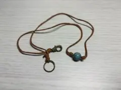 カジュアル ブラウン レザー風 ネックレスター　新品