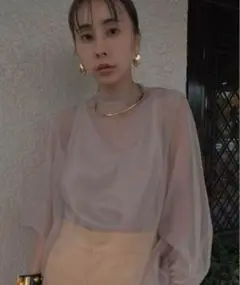 Ameri シアーブラウス AIRLY SHEER BLOUSE