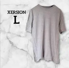 XERSION 【L】半袖Tシャツ グレー シンプル カジュアル