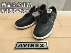 【新品】AVIREX ローカットスニーカー ブラック×ホワイト メンズ　26cm