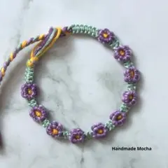 大きなお花ミサンガ ブレスレット
