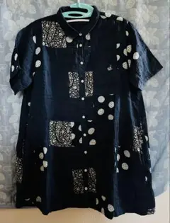 drugstore's☆美品☆パッチワーク生地ブラウスチュニック