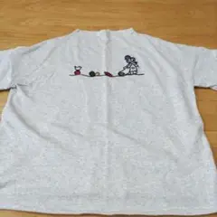 グレーTシャツ 野菜刺繍