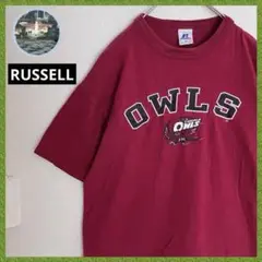 RUSSELL テンプル大学 フクロウ ラッセル カレッジ Tシャツ tシャツ