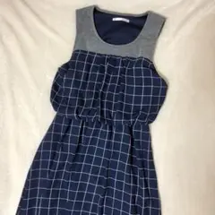 RETRO GIRL チェック柄 ノースリーブワンピース Mサイズ