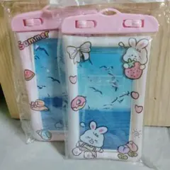 防水ケース 2個セット キャラクター付き