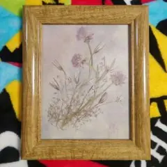 ふしぎな花倶楽部　押し花アート額(薄紫)　26B額