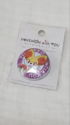 ポケモン　缶バッジ　フォッコ