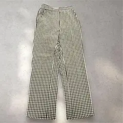 ジーユー　GU チェック柄スラックス　パンツ　Ｓ　レディース