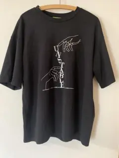 7分袖Tシャツ　「NC N」　黒　LL位ゆったり