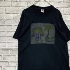 USA製90sヴィンテージTシャツ！シングルステッチ　ブラック半袖古着L25