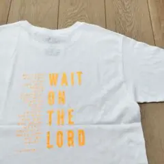 US古着 キッズTシャツ WAIT ON THE LORD ギルダン ユースL