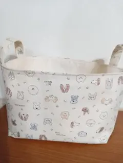 ねねちゃん様　専用ページ　可愛いたくさんの犬柄　大きい布バスケット
