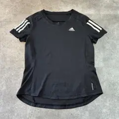 半袖Tシャツ　古着　ブラック　adidas アディダス　黒　白　三本線