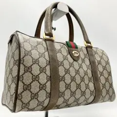 GUCCI ミニボストンバッグ シェリーライン GGスプリーム インターロック