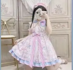 アニマル うさぎ くま ロリータ Lolita ワンピース パステル