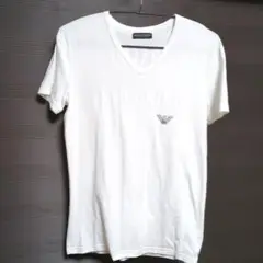 EMPORIO ARMANI ホワイト Vネック Tシャツ