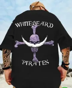 ONE PIECE 白ひげ海賊団 Tシャツ ブラック XXL