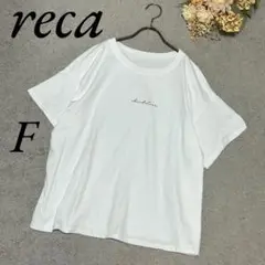 《レカ/reca》半袖Tシャツ/オーバーサイズ/ゆるダボ/白/ホワイト/F