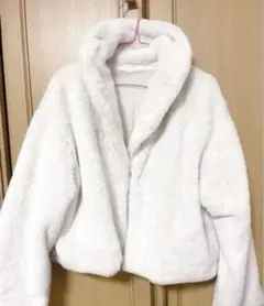 INGNI ホワイトベージュ ファー ショート丈 ジャケット
