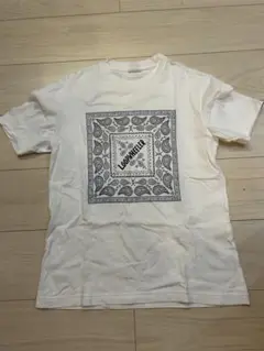 LOOPWHEELER バンダナ柄 Tシャツ ホワイト