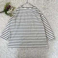〝エニィファムany FAM〟オーバーシルエット　トップス　ボーダー　厚手　F