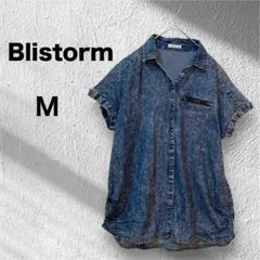Blistorm ブリストーム 半袖シャツ カジュアル デニム風 Mサイズ