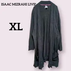 ISAAC MIZRAHI LIVE! 【XL】カーディガン ブラック ロング