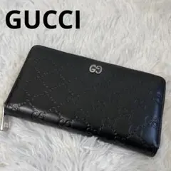 GUCCI グッチ 長財布 シマ GG 金具 マドンナ レザー 型押し