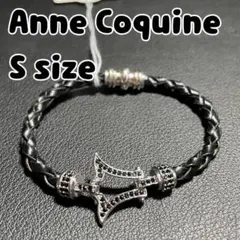未使用 Anne Coquine 手編みブレスレット クロスモチーフ Sサイズ
