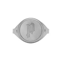 TOY RING P SILVER ENGRAVED