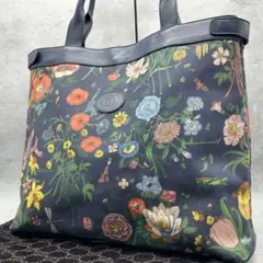希少品✨GUCCI グッチフローラ 花柄 トートバッグ キャンバス×レザー