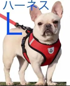 ペット用ハーネス (犬用)赤色 サイズL