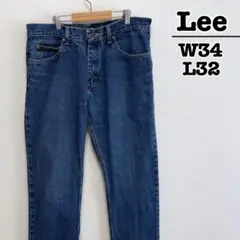 Lee　デニムパンツ　ジーンズ　ブルー　W34 L32　メキシコ製　パッチ　古着