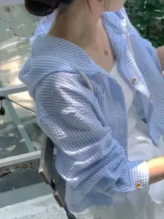 ゆったりボーダー柄トップス✨夏秋コーデに最適！女子会やデートに♡