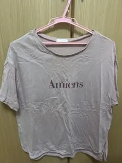 Amiens ロゴ ピンクTシャツ 半袖　F