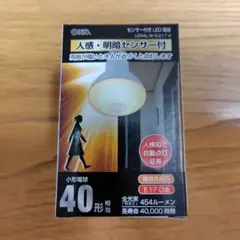 【新品】人感・明暗センサー付き LED電球 LD4L-W/S-E17-9