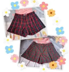 2着セット☆チェック柄キュロット